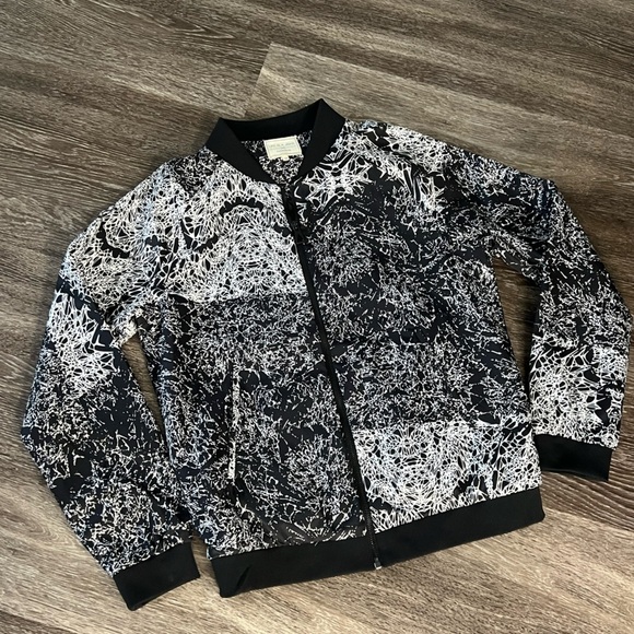 Eleven Paris - Life Is A Joke Bomber Jacket Abstract‎ Print Zip-Up Lightweight - Picture 1 of 9